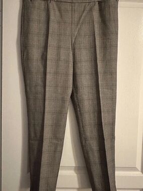 Talbots Black and White Glen Plaid Ankle Pants